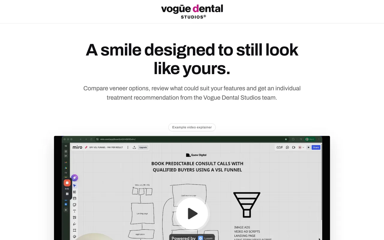 Landing page preview